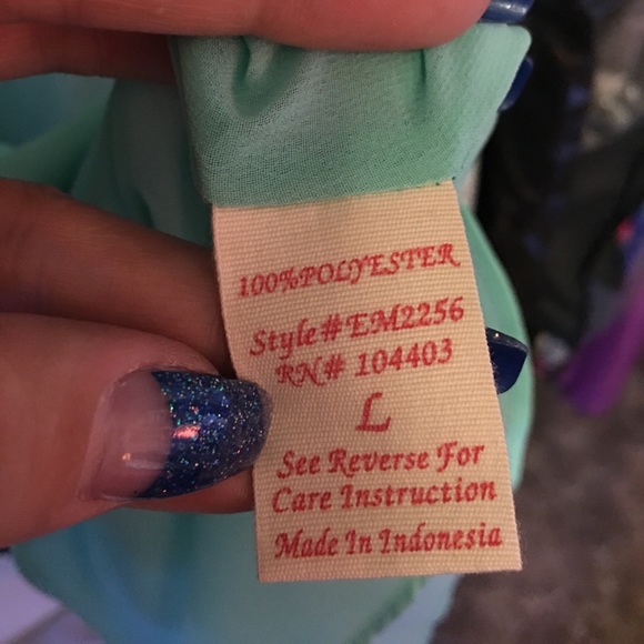 Seafoam green Chiffon shirt - Picture 2 of 3